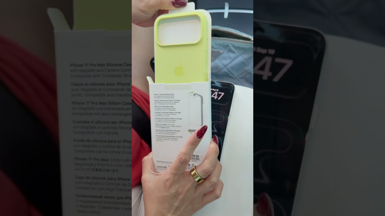 Unboxing the Neon Yellow iPhone 17 Pro Max MagSafe Case! 💛 #magsafecase #apple #neon #shorts #asmr