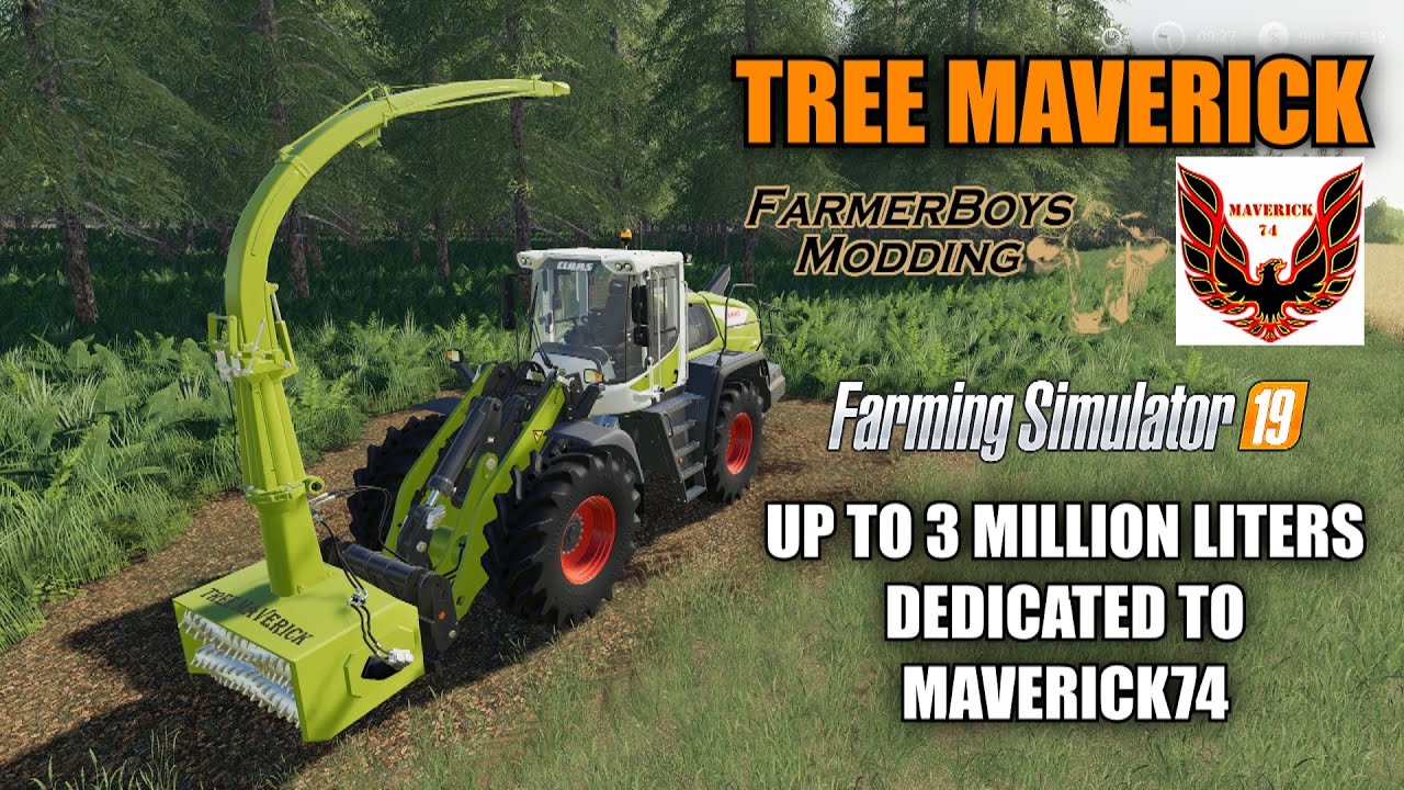 Tree Maverick Tree & Stump Chipper Mod Review Farming Simulator 19