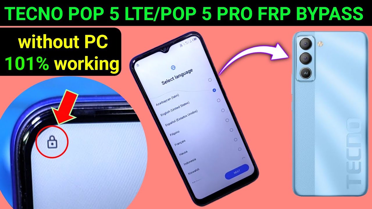 tecno pop 5 lte frp bypass | tecno pop 5 pro mobile ka lock kaise tode | tecno pop 5 frp bypass