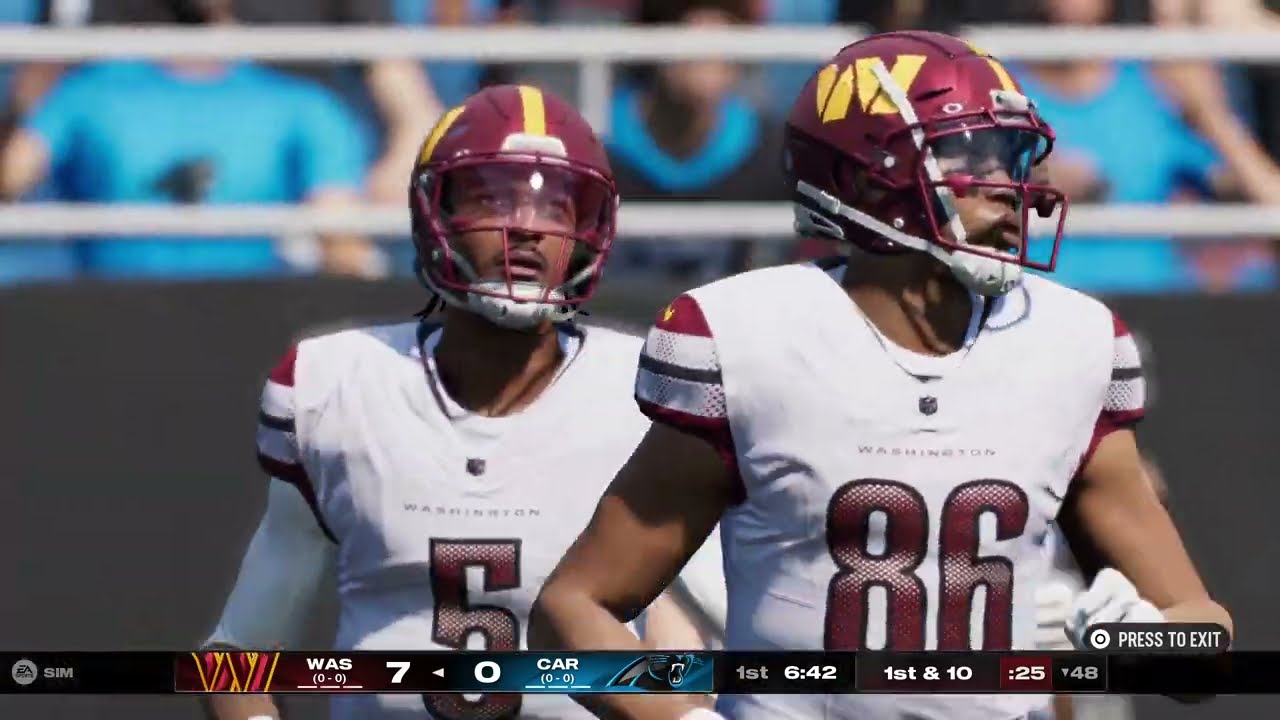 2027: Week 1 - Commanders vs. Panthers 1st Half