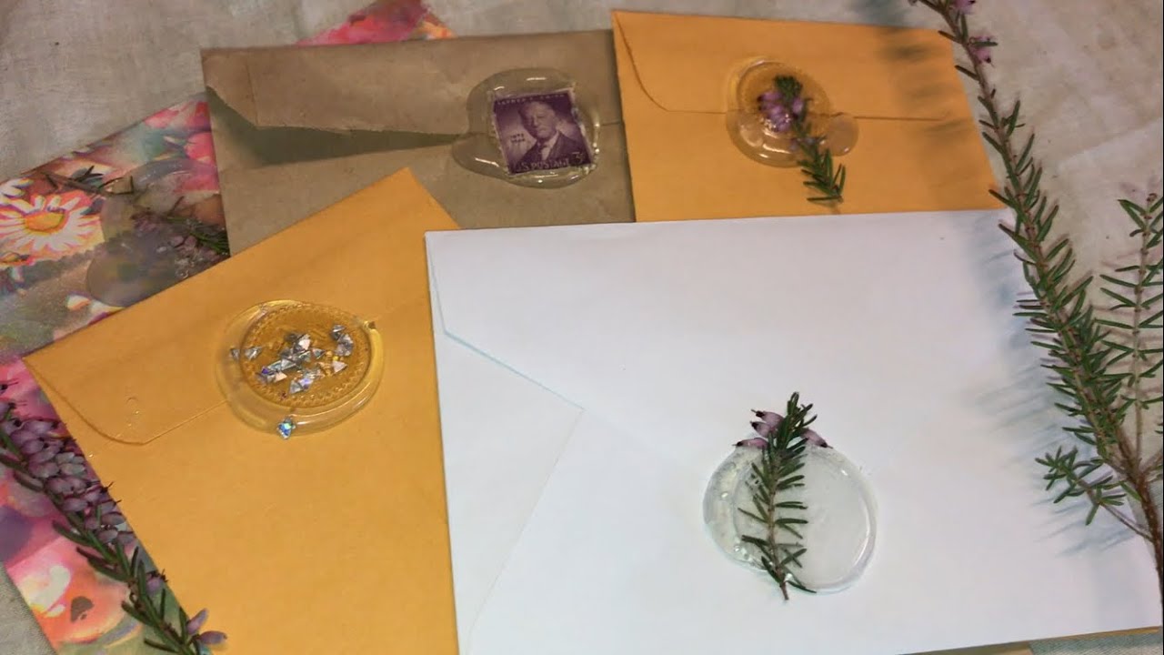 Faux wax seals with flower tutorial  / using glue gun