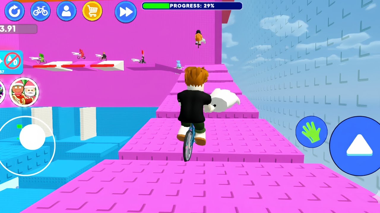 🤩😍 Obby on a bike 🚲 - slap 👋🏻 challenge 🤯🚲 - Obby on a bike 🚲 slap 👋🏻 challenge Game Play video 🤯🚲👋🏻