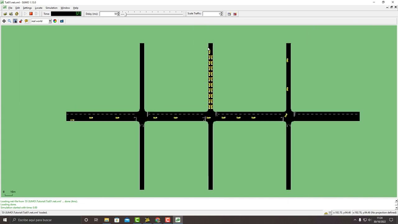 Tutorial SUMO 01: Redes y flujo