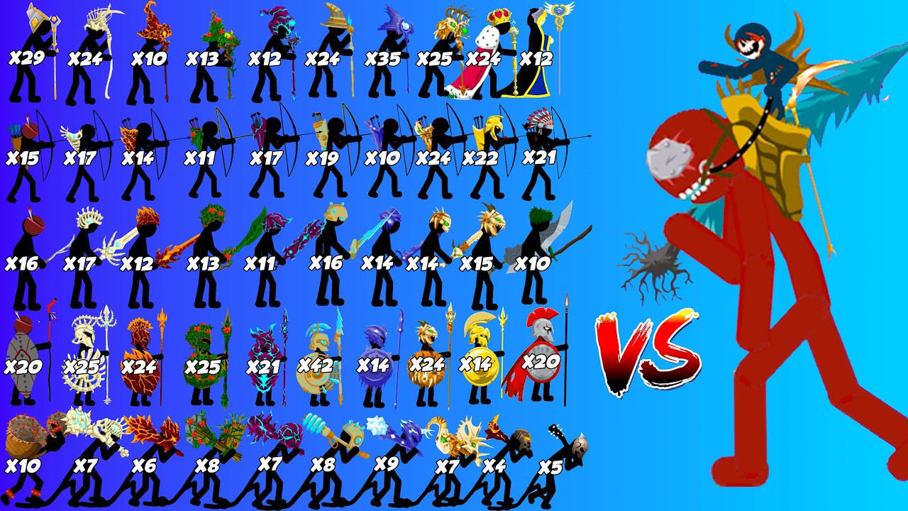 Zombie Και Giant X1 VS X9999 - All Stick Figures - Stick War Legacy -  Who Will Win?