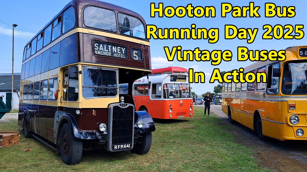 Hooton Bus Running Day 2025. Vintage Buses in Action. Classic Buses at Hooton Park