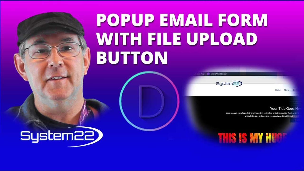 Divi Theme Popup Email Form With File Upload Button 👍👈👍