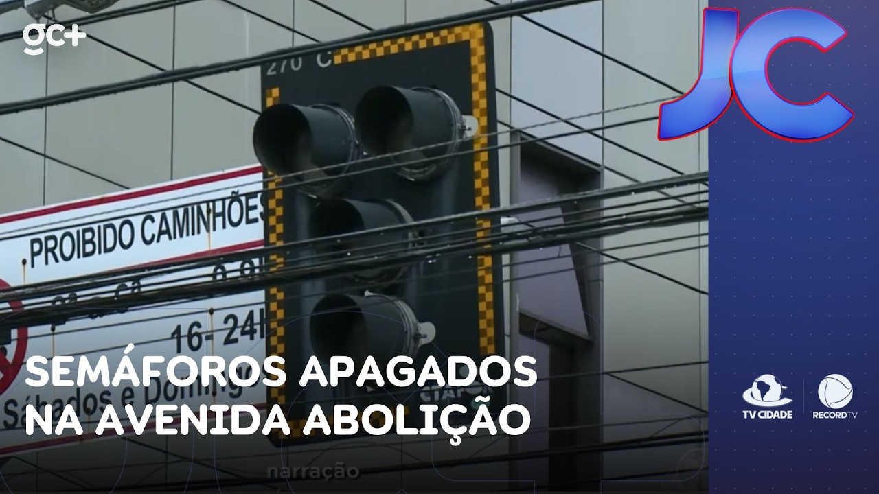 Semáforos apagados deixam trânsito lento na Avenida Abolição | Jornal da Cidade