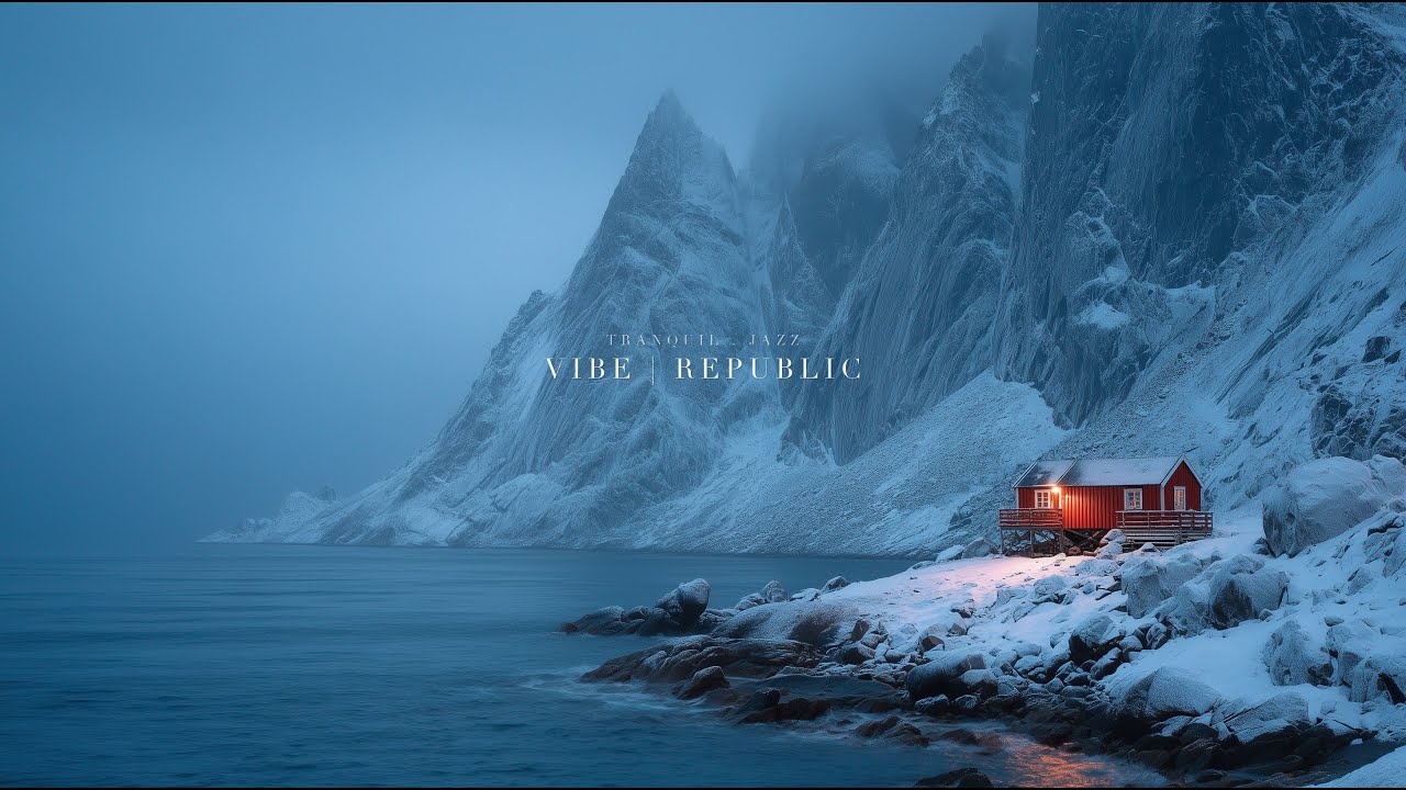 fjord cabin, one light on — tranquil jazz for studying