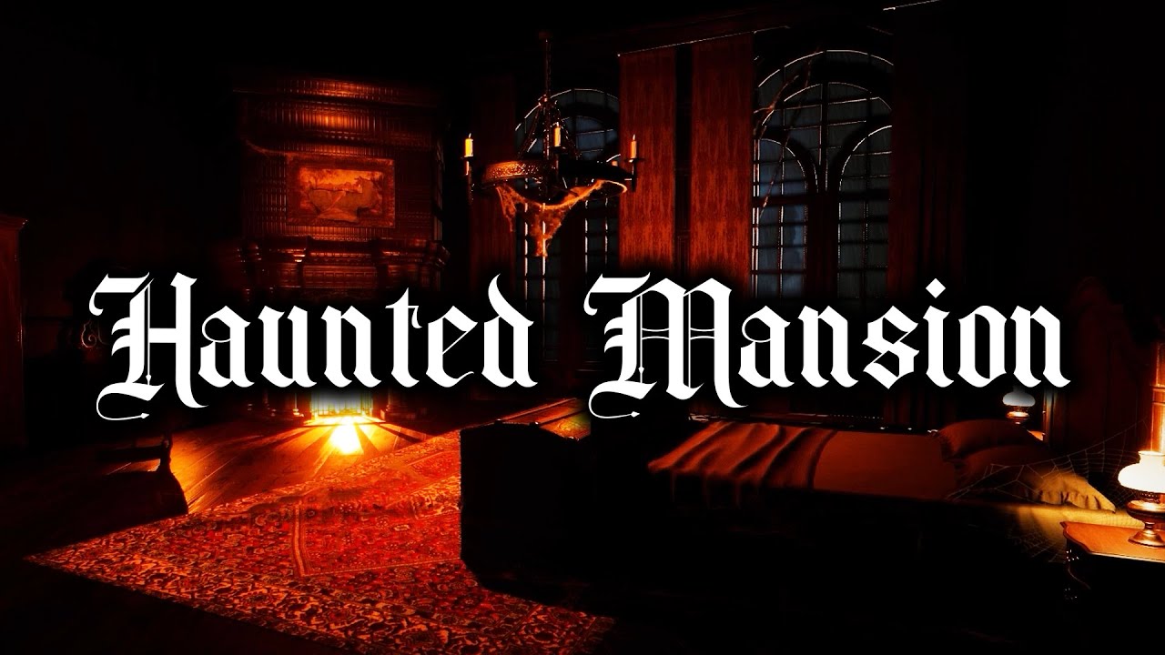 Haunted Mansion | Ominous Piano, Cello, Choir, Organ | Creaking, Wind, Storm, Fire