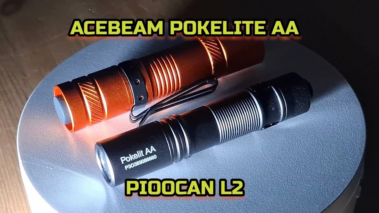 Acebeam Pokelite AA 1000lm vs Pioocan L2 1200lm LED Taschenlampe #review #beamshots #flashlight