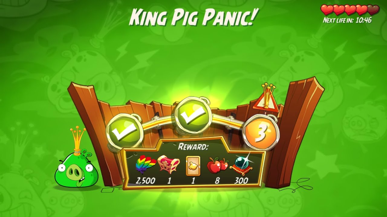 KPP Shortcut - No Red,Blues,Chuck,Hal - King Pig Panic, Angry Birds 2 