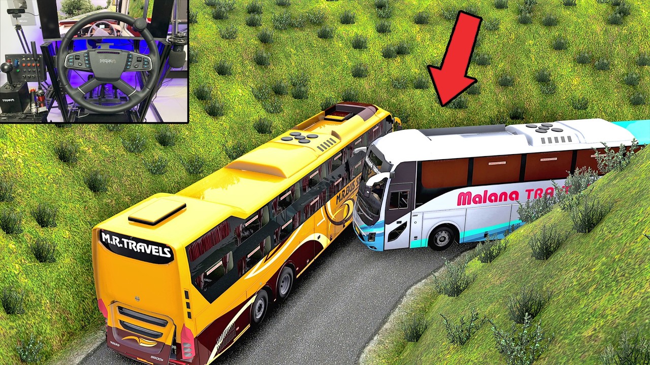 VOLVO 9600 Bus on Indian Ghat Road GONE WRONG!| MOZA TRUCK WHEEL