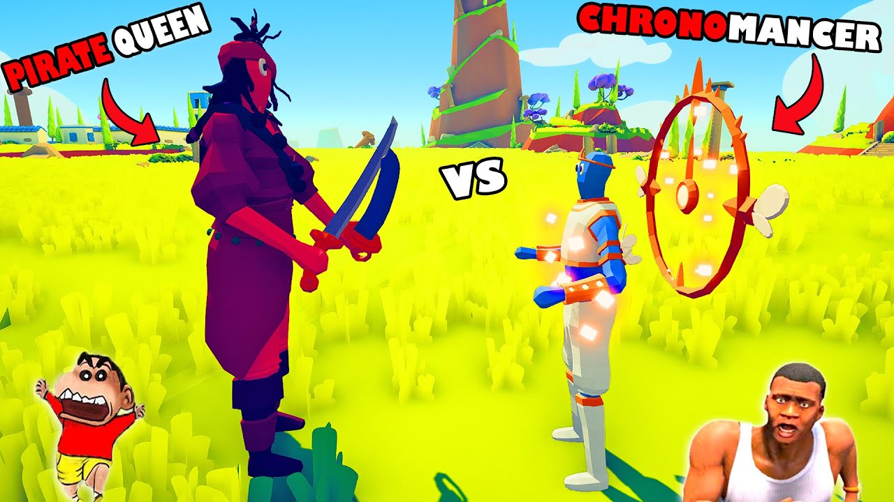 PIRATE QUEEN vs EVERY BOSS in Totally Accurate Battle Simulator with SHINCHAN and CHOP and AMAAN-T
