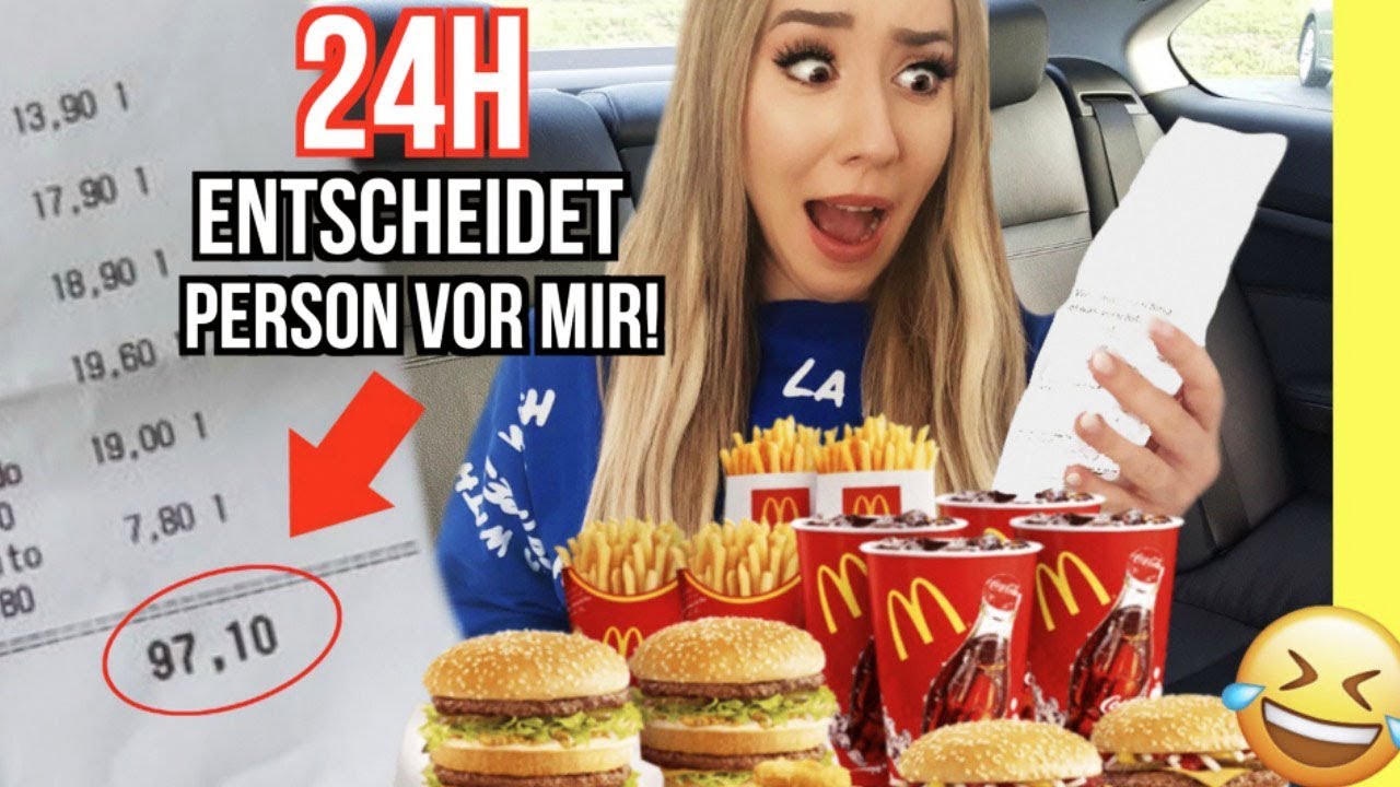 LASSE die PERSON VOR MIR für 24 STUNDEN ENTSCHEIDEN was ich ESSE! *Challenge 1*