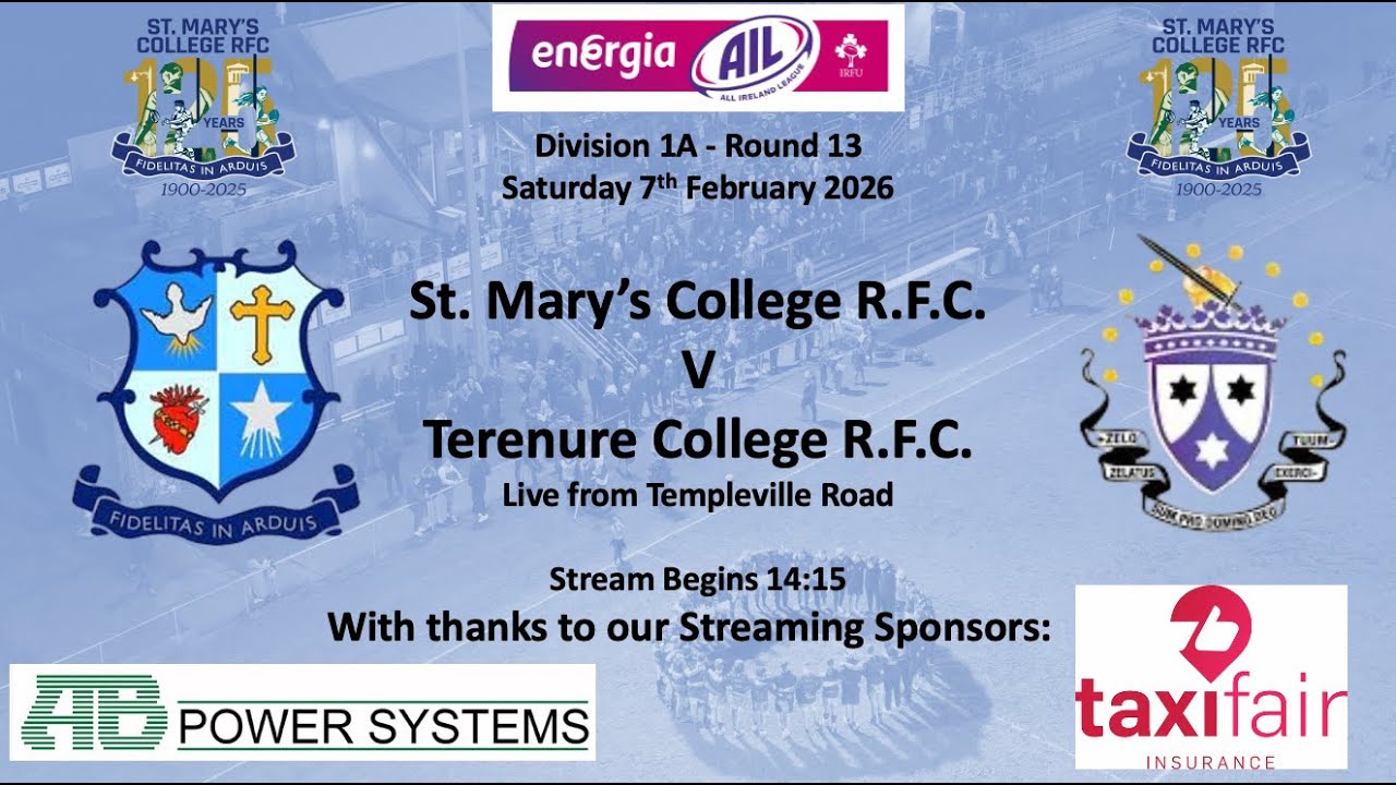 St Mary's College v Terenure College - Energia AIL Round 13