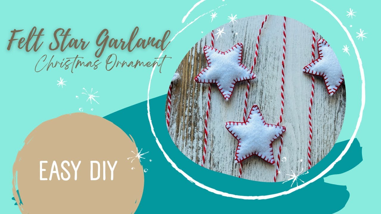 How to make a felt star garland - easy DIY decoration