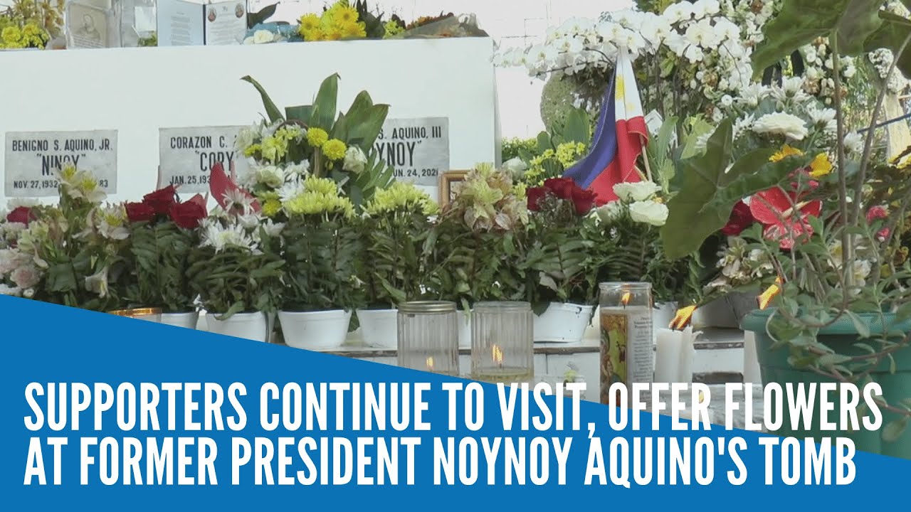 Supporters continue to visit, offer flowers at former president Noynoy Aquino's tomb