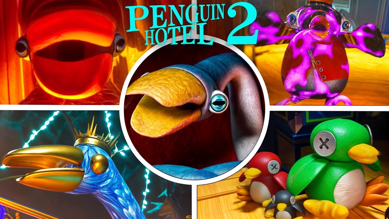 Penguin Hotel Chapter 2 - All Jumpscares + Ending (Showcase)