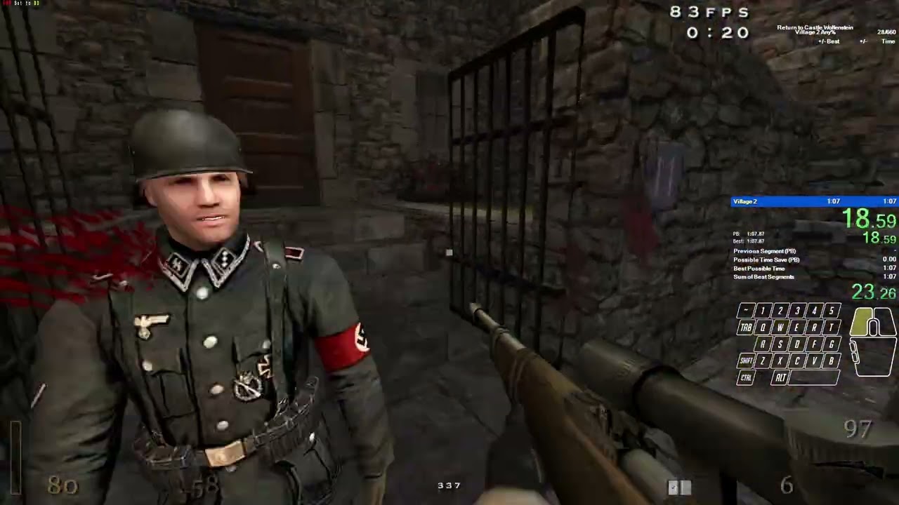 Village 2 PB 0:58 RTA 1:07.18 rtcw any%