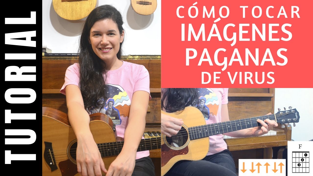 cómo tocar IMÁGENES PAGANAS de VIRUS en guitarra tutorial