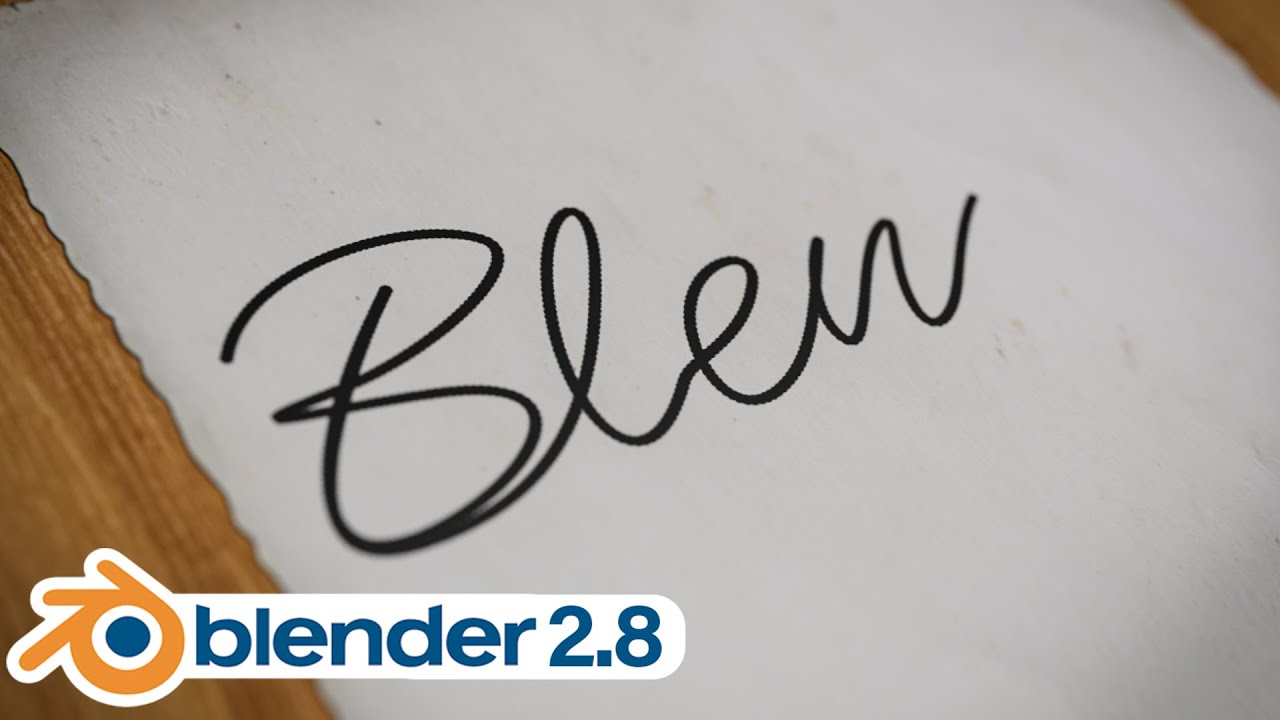 Учебное пособие по Blender — простая анимация рукописного ввода