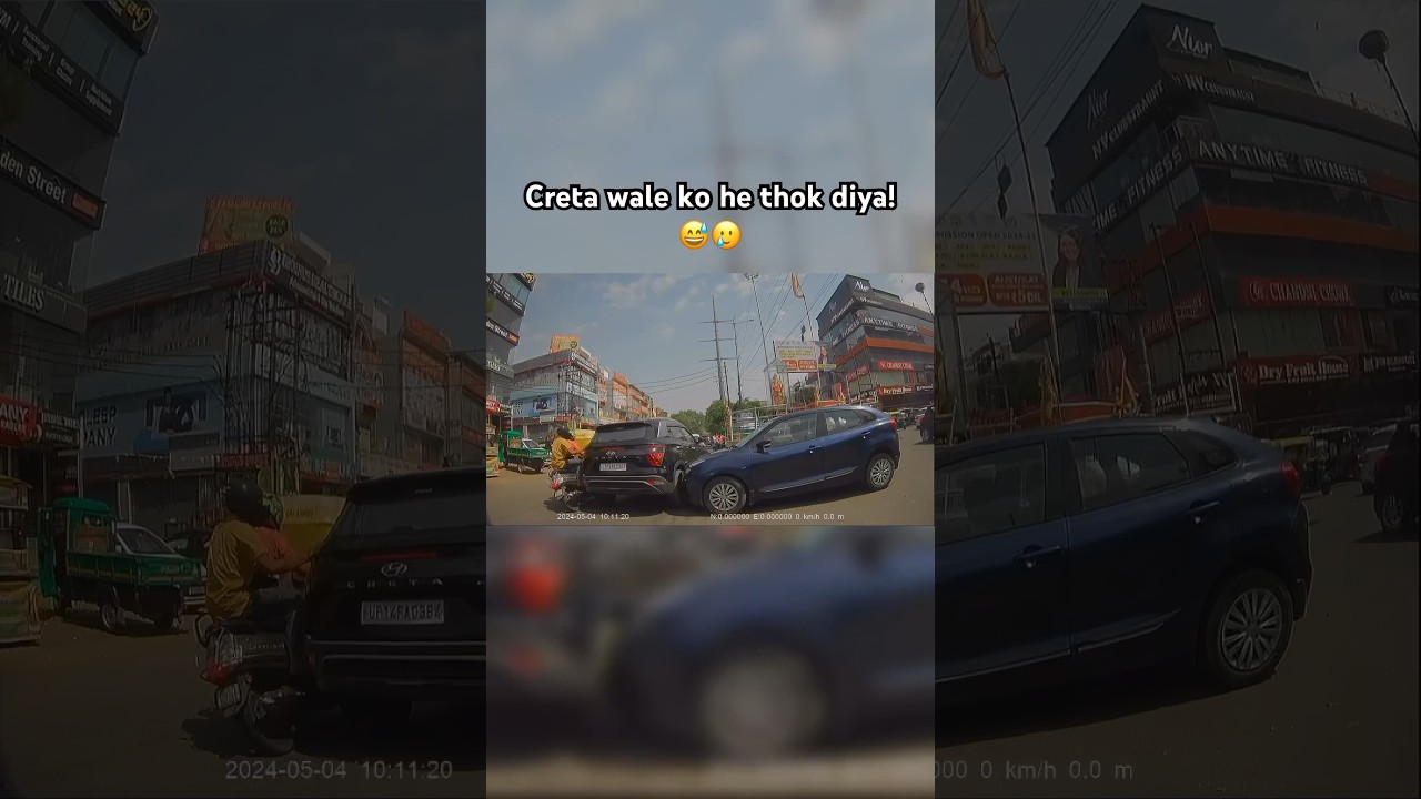 Creta Vs Baleno Accident 😅😅#creta #baleno #cars