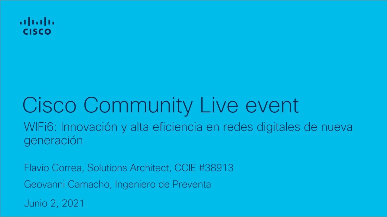 Community Live- WIFi6: Innovación y alta eficiencia en redes digitales de nueva generación
