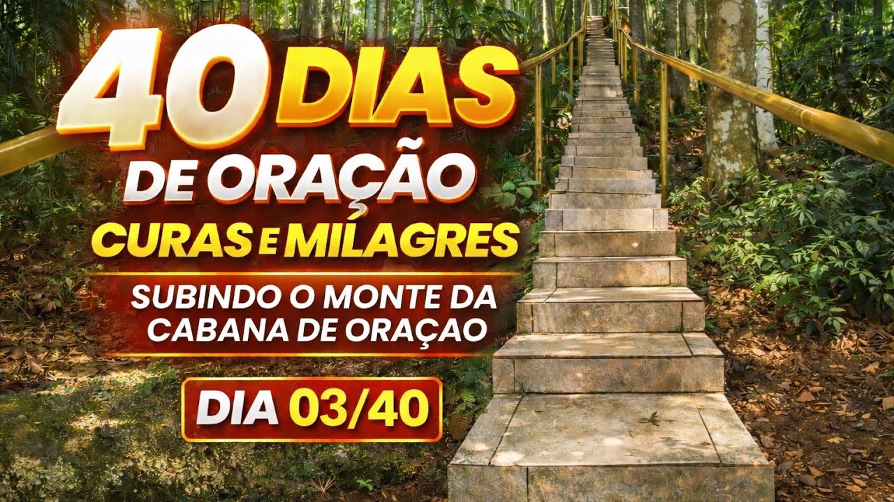 Receba, oração para cura, Dia 03/40 Campanha  40 dias de oração curas e milagres na cabana de oração