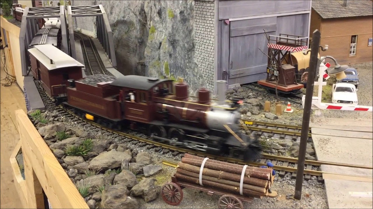 Pennsylvania Railroad PRR, G-Scale indoor layout (LGB, Aristocraft, USA Trains)