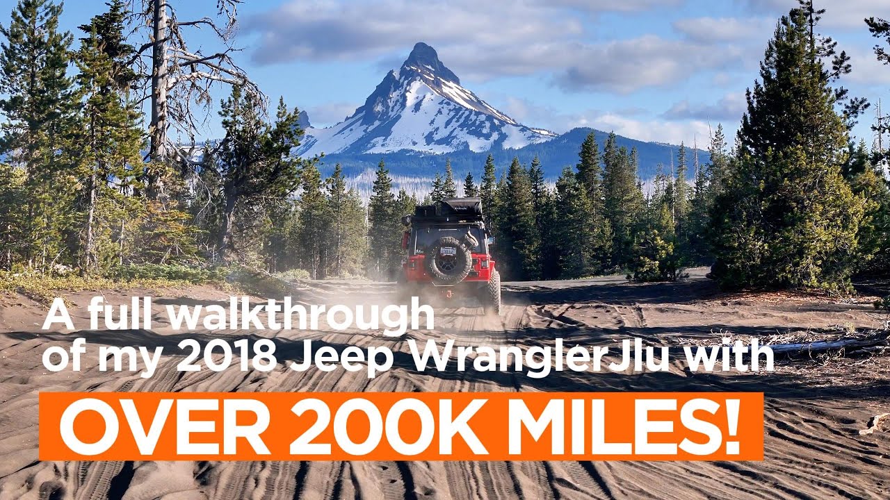 Jeep Wrangler JLU 2018 года с пробегом более 200 тыс. миль.
