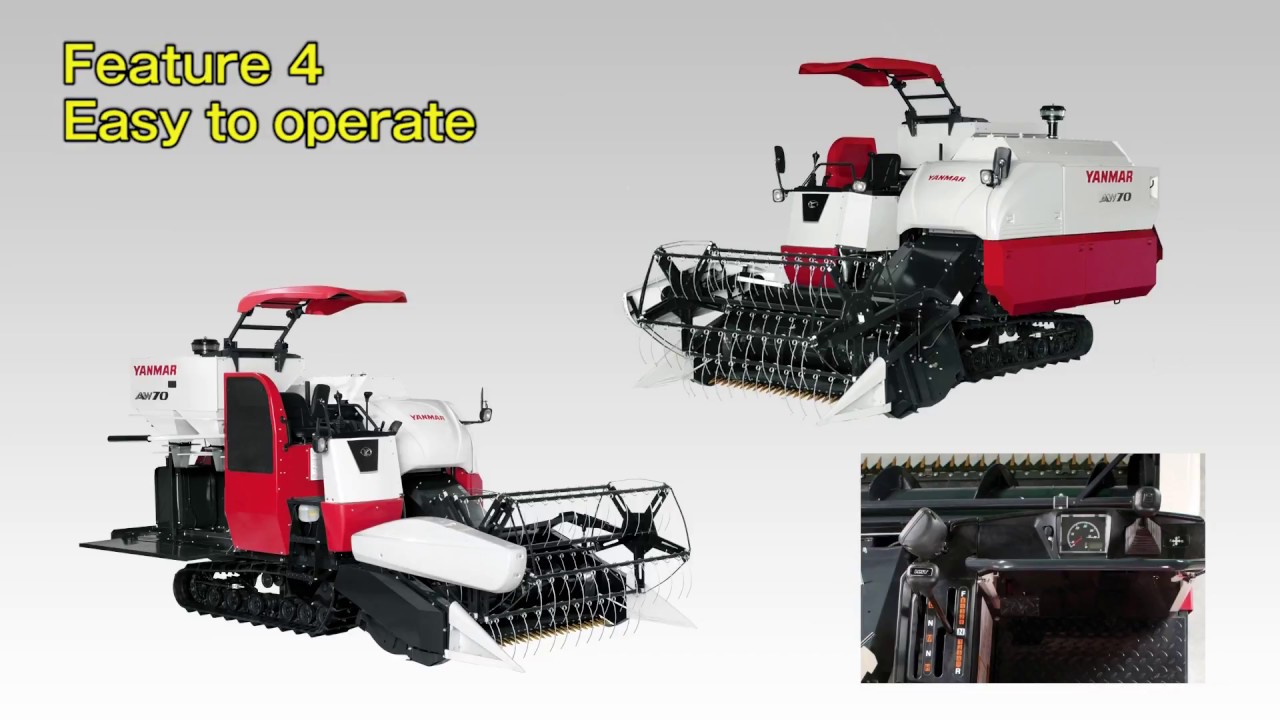 Yanmar AW70V AW82V Rice Combine Harvester