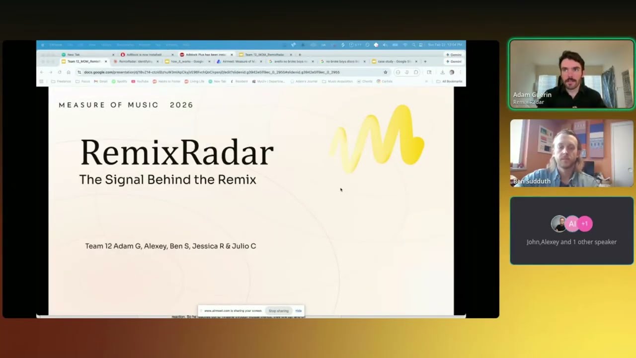 Measure of Music 2026 | Team #12: RemixRadar [First Round Presentations]