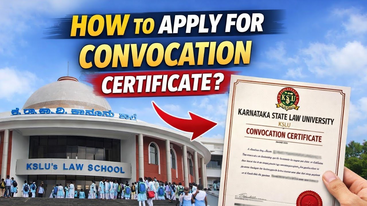 How to apply for a convocation certificate In KSLU?