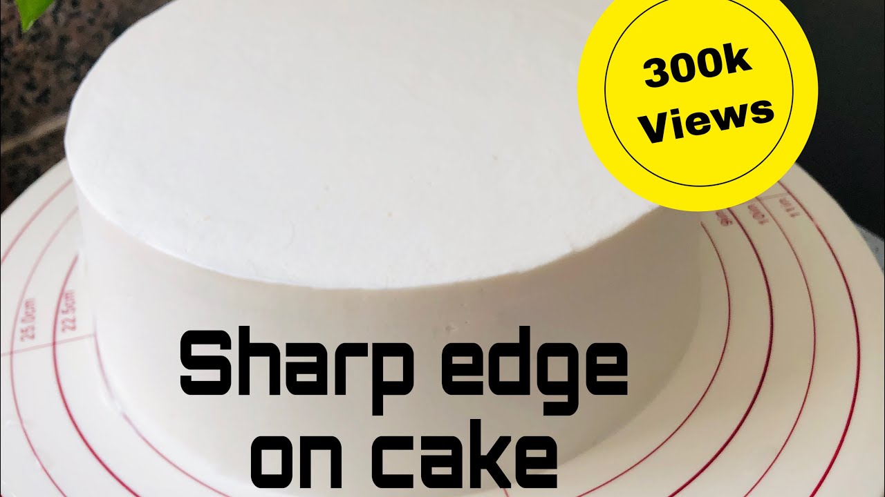 How to make Sharp Edge on cake / Whipped cream sharp edge / Eps 21
