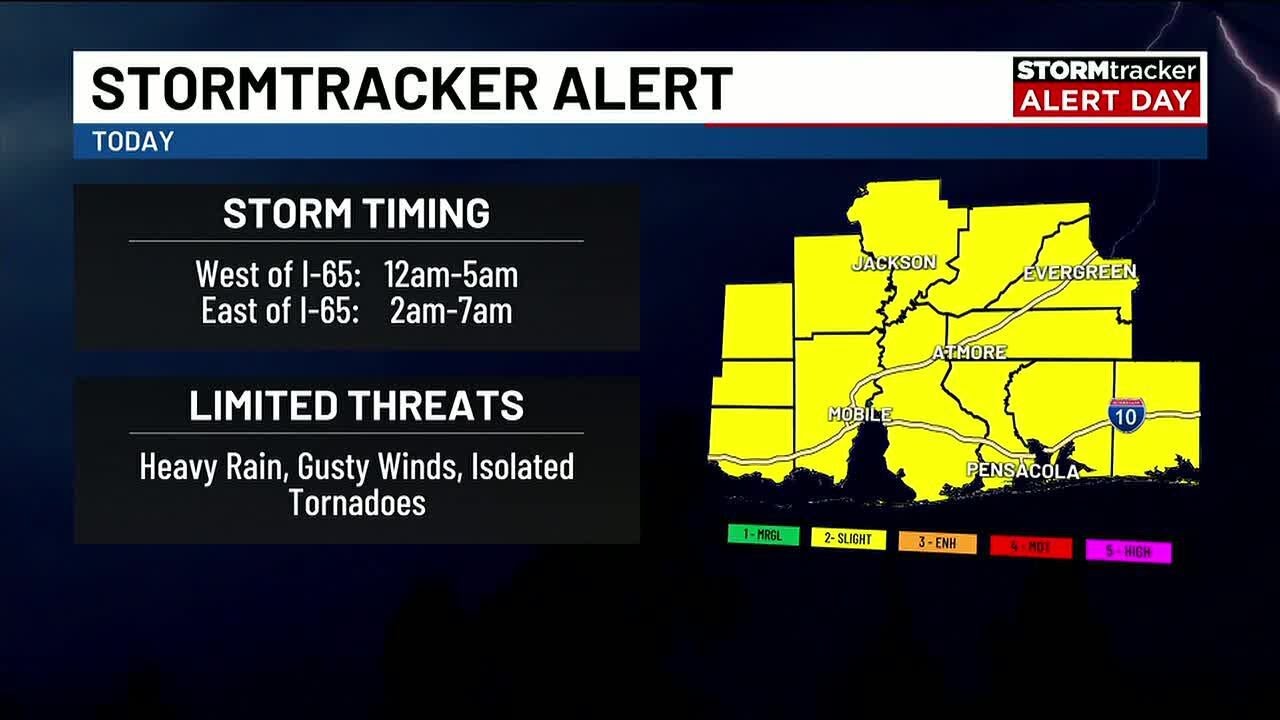 Storms late tonight into Thursday morning