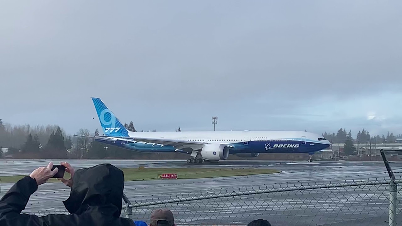 777X First Flight Takeoff: Up-close employee view