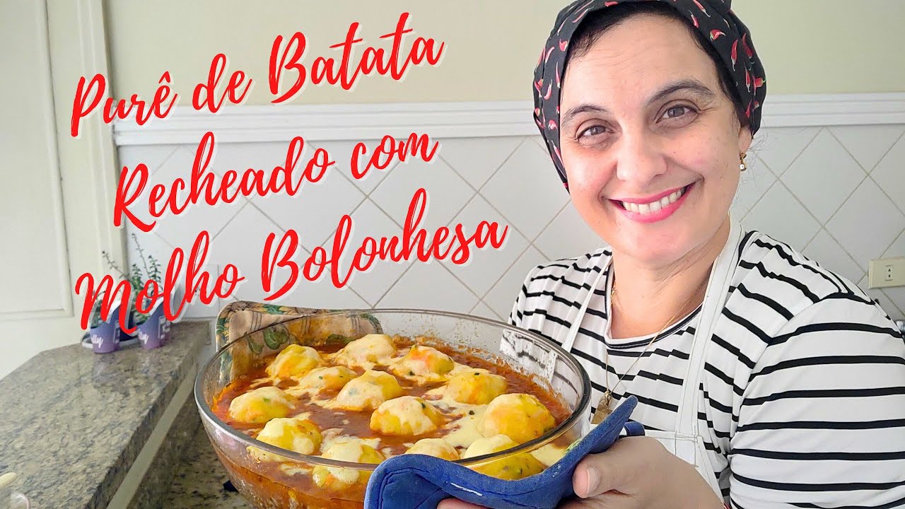 PURÊ DE BATATA RECHEADO COM MOLHO BOLONHESA - VOCÊ PRECISA PROVAR! #umadelicia #receitafacil