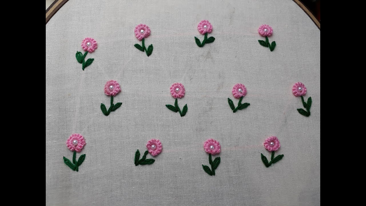 Hand Embroidery Beautiful All Over Design | Hand stitch for all over design
