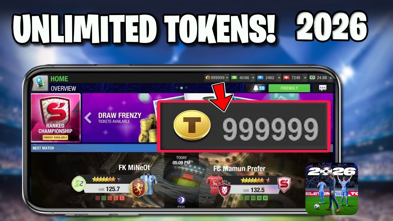 Top Eleven 2026 Hack/Mod iOS Android - How to Get Unlimited Tokens in Top Eleven 2026 *NEW*
