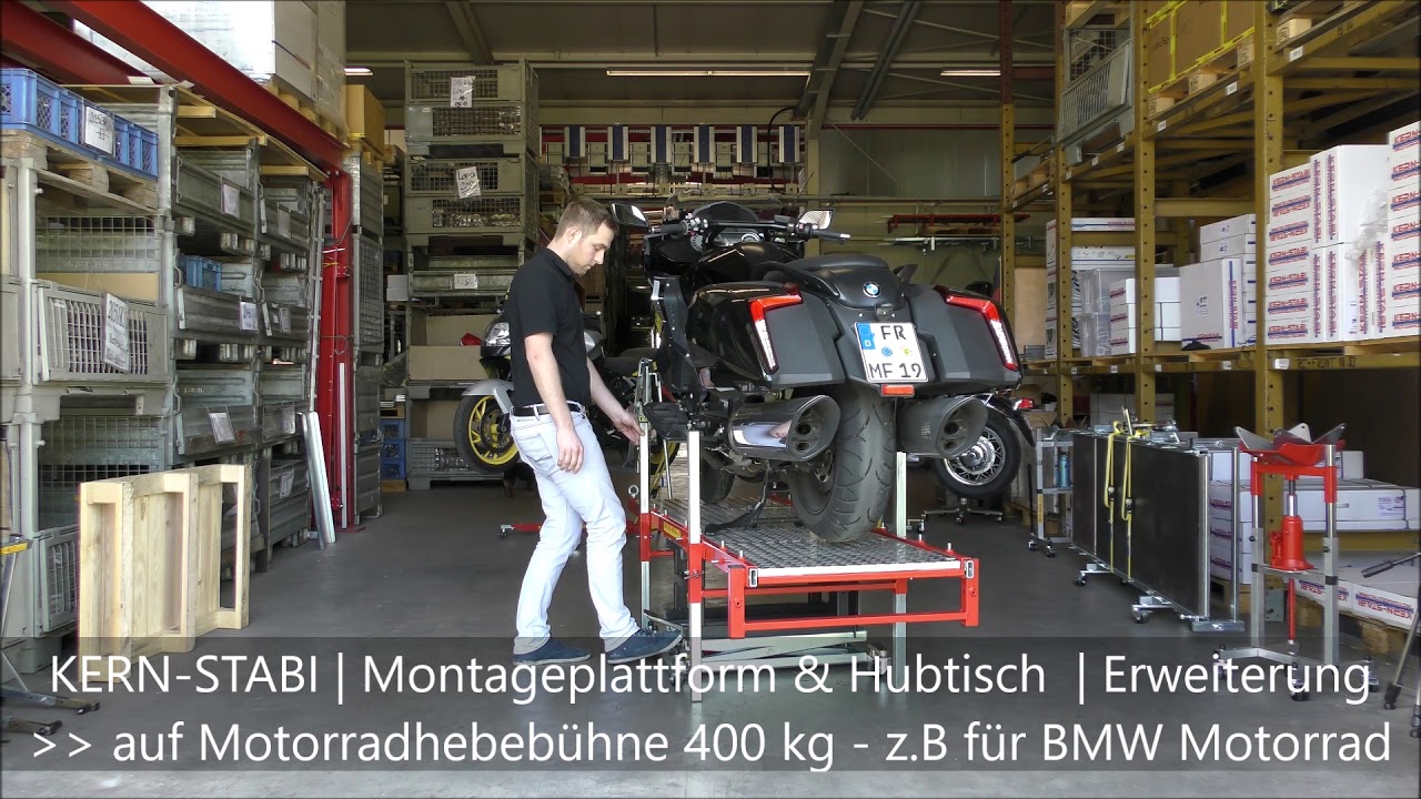 KERN-STABI Motorradplattform 3in1 NEU Motorradhebebühne 400 Kg