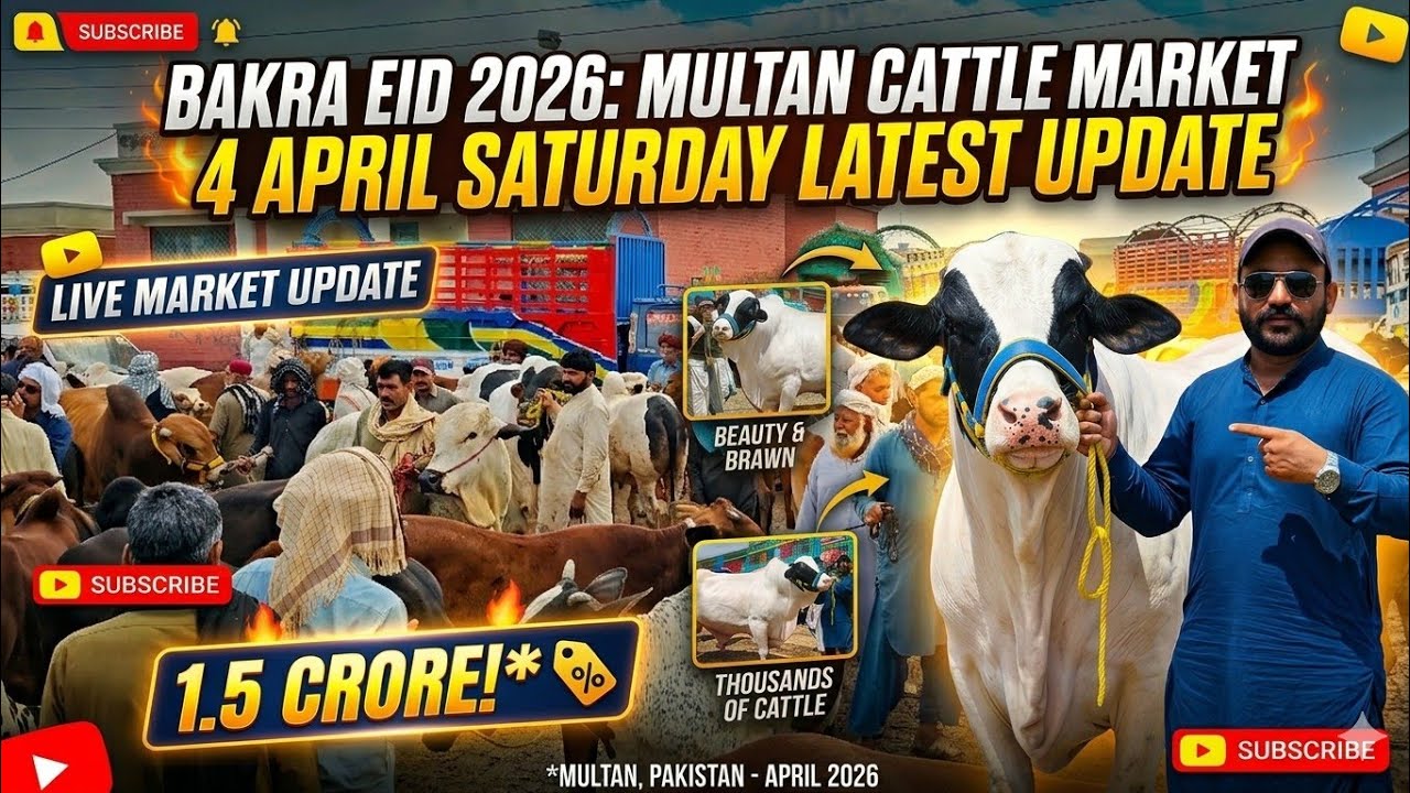 &ldquo;4 April Multan Mandi Latest Update | Bakra Eid 2026 Heavy Weight Bulls & Live Market Rates&rdquo;