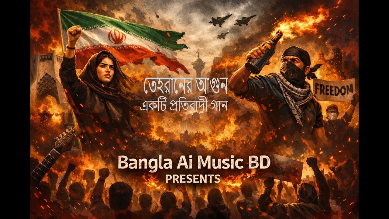 তেহরানের আগুন 🔥 | প্রতিবাদী গান | Bangla Ai Music BD
