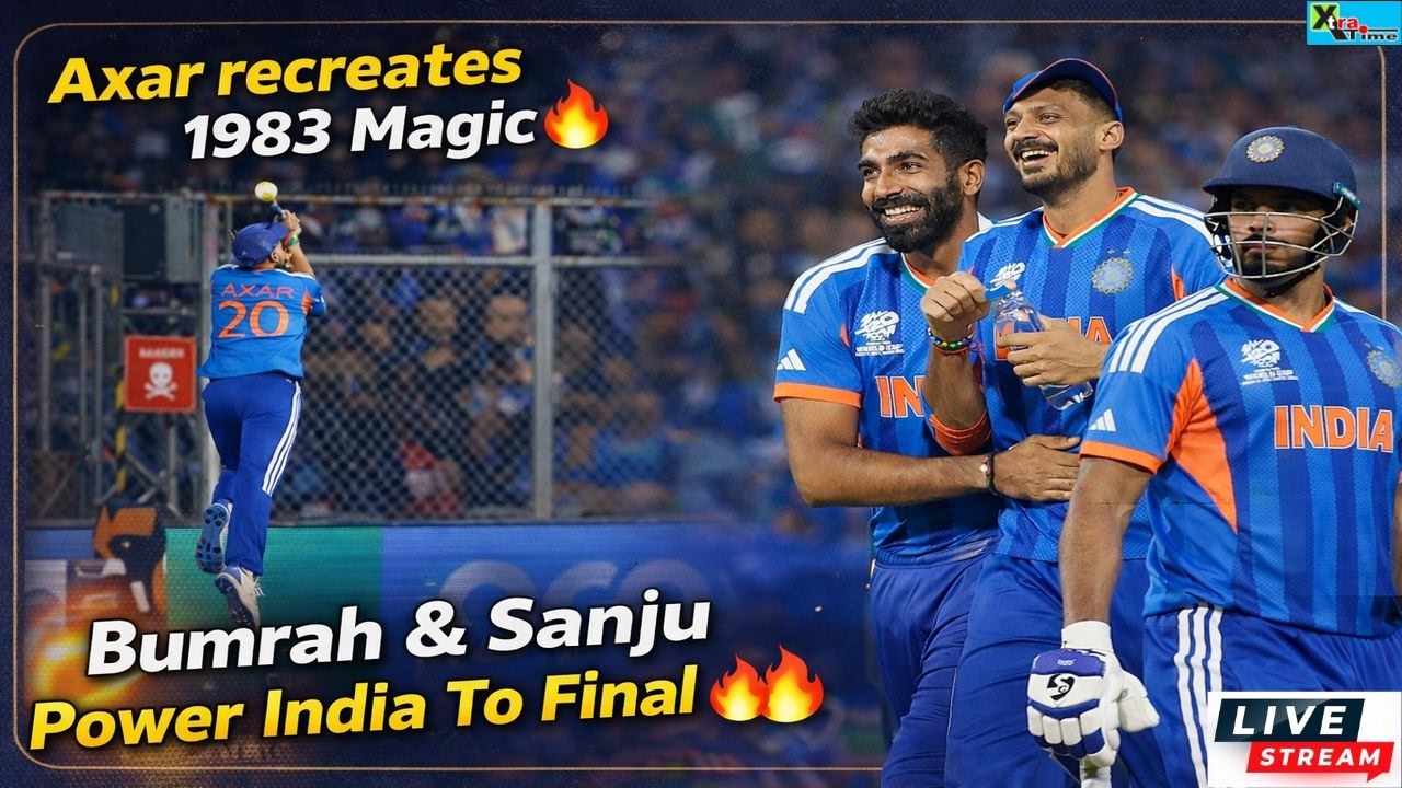 LIVE। Team India Storm Into Final! Axar’s Kapil-Like Catch, Bumrah & Sanju Sink England। T20 WC 2026