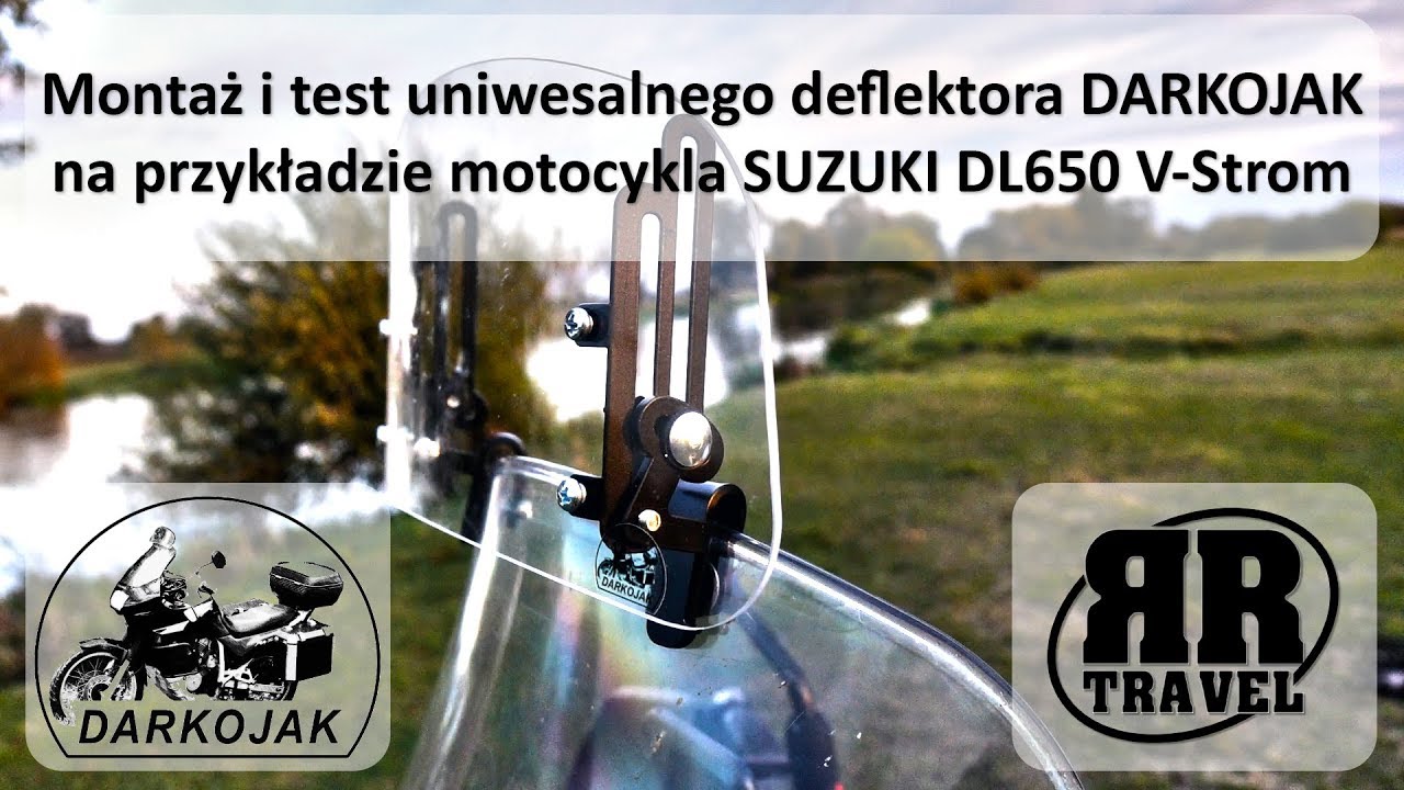 Montaż i test uniwesalnego deflektora DARKOJAK na przykładzie motocykla SUZUKI DL650 V-Strom