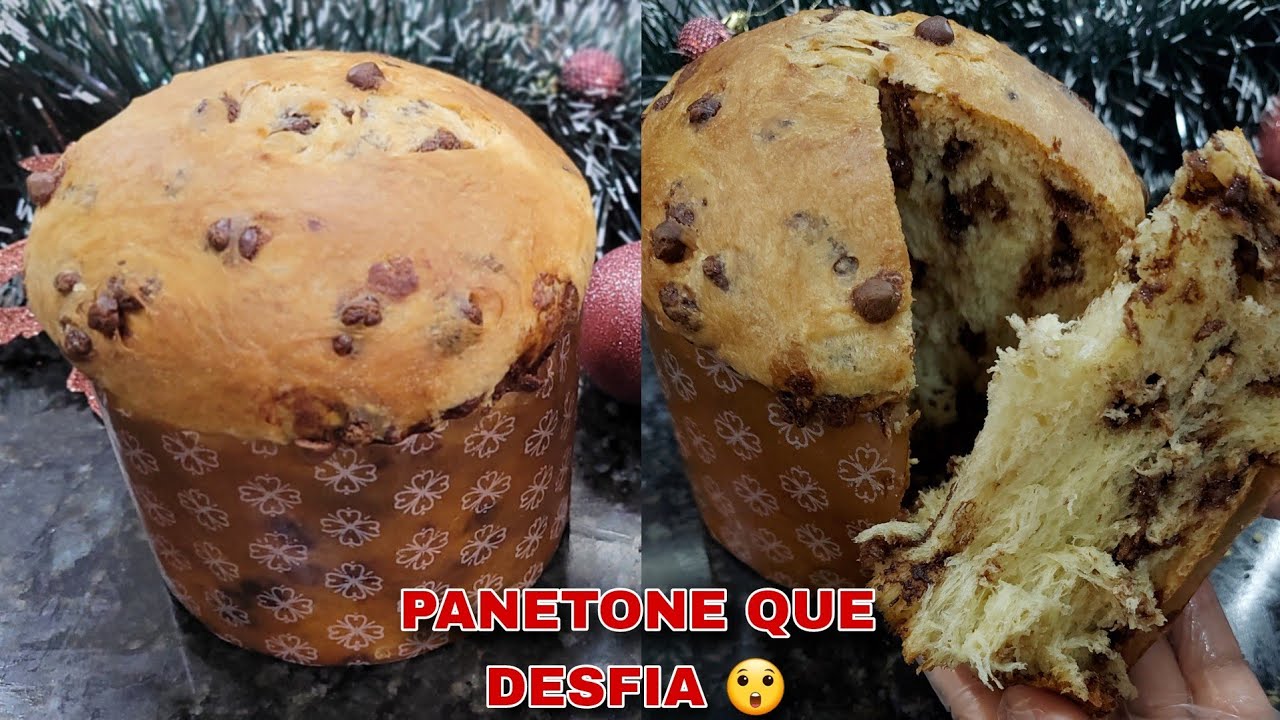 ESSE é o MELHOR PANETONE e CHOCOTONE que já FIZ! FICA ÚMIDO E DESFIA! PERFEITO! PROFISSIONAL 😲😋🎄🎅🏼