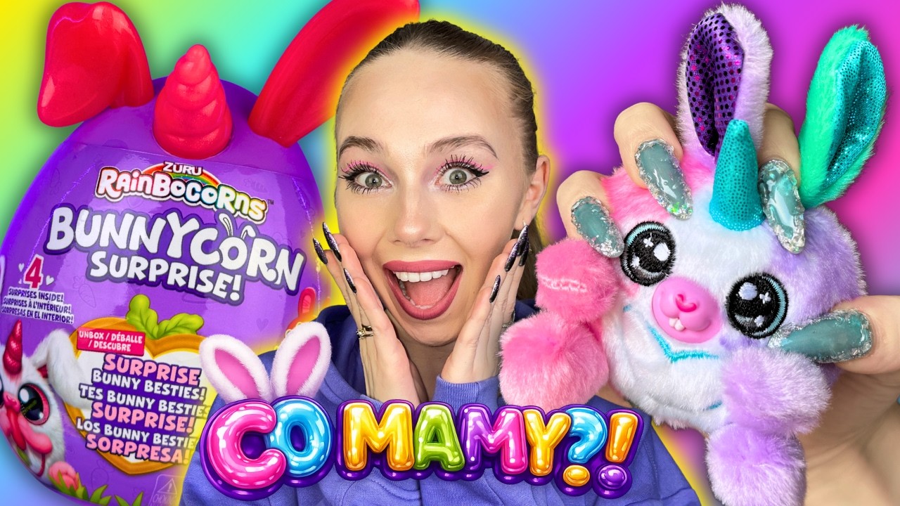 WIELKANOCNE pluszowe kr&oacute;liczki niespodzianki 🐰 | Bunnycorn Surprise! | Zuru | Rainbocorns | Pattje