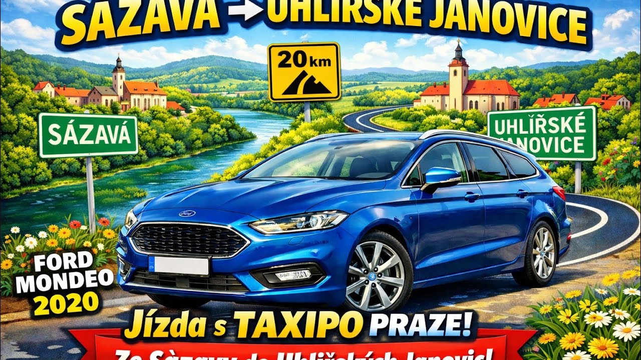 🛣️ Sázava → Uhlířské Janovice | Klidná jízda Posázavím | Relaxing Czech countryside drive 🇨🇿