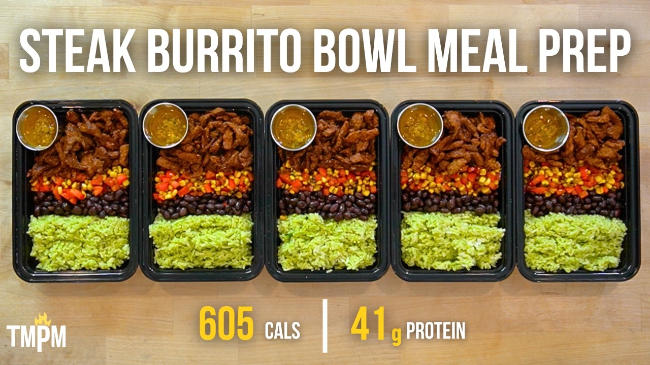 Honey Lime Steak Burrito Bowls Meal Prep