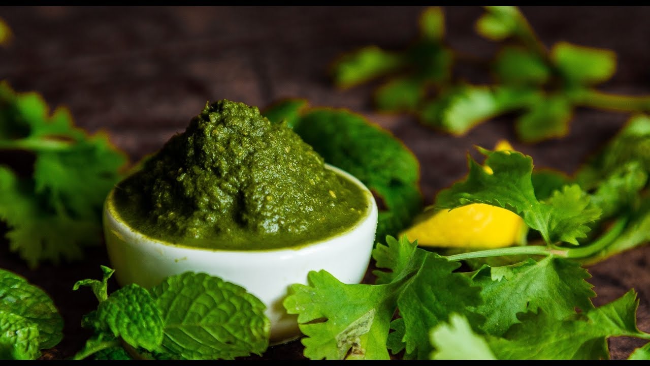 Deliciosa Salsa verde. Comida de la india - Chutney