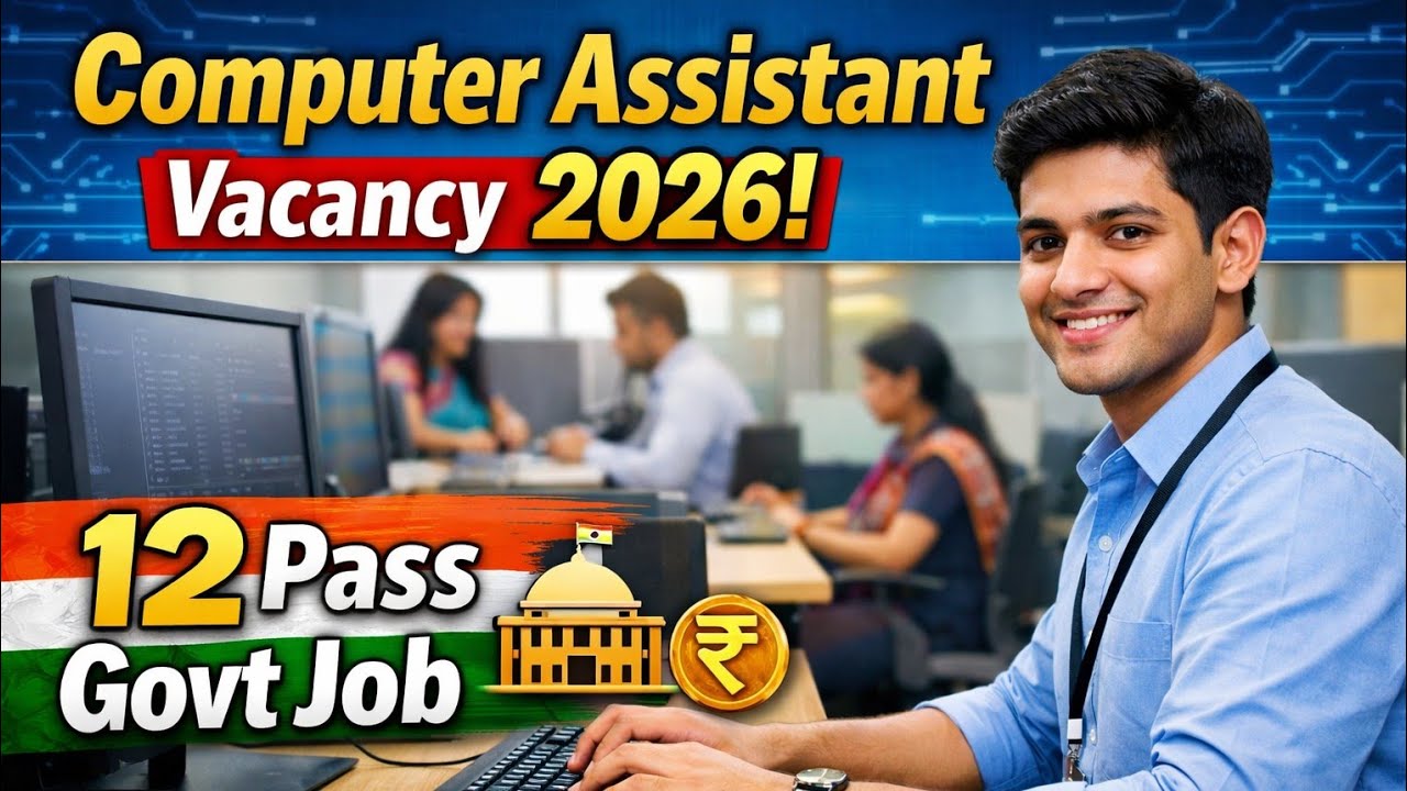 Computer Assistant Vacancy 2026 |১২ pass govt job 